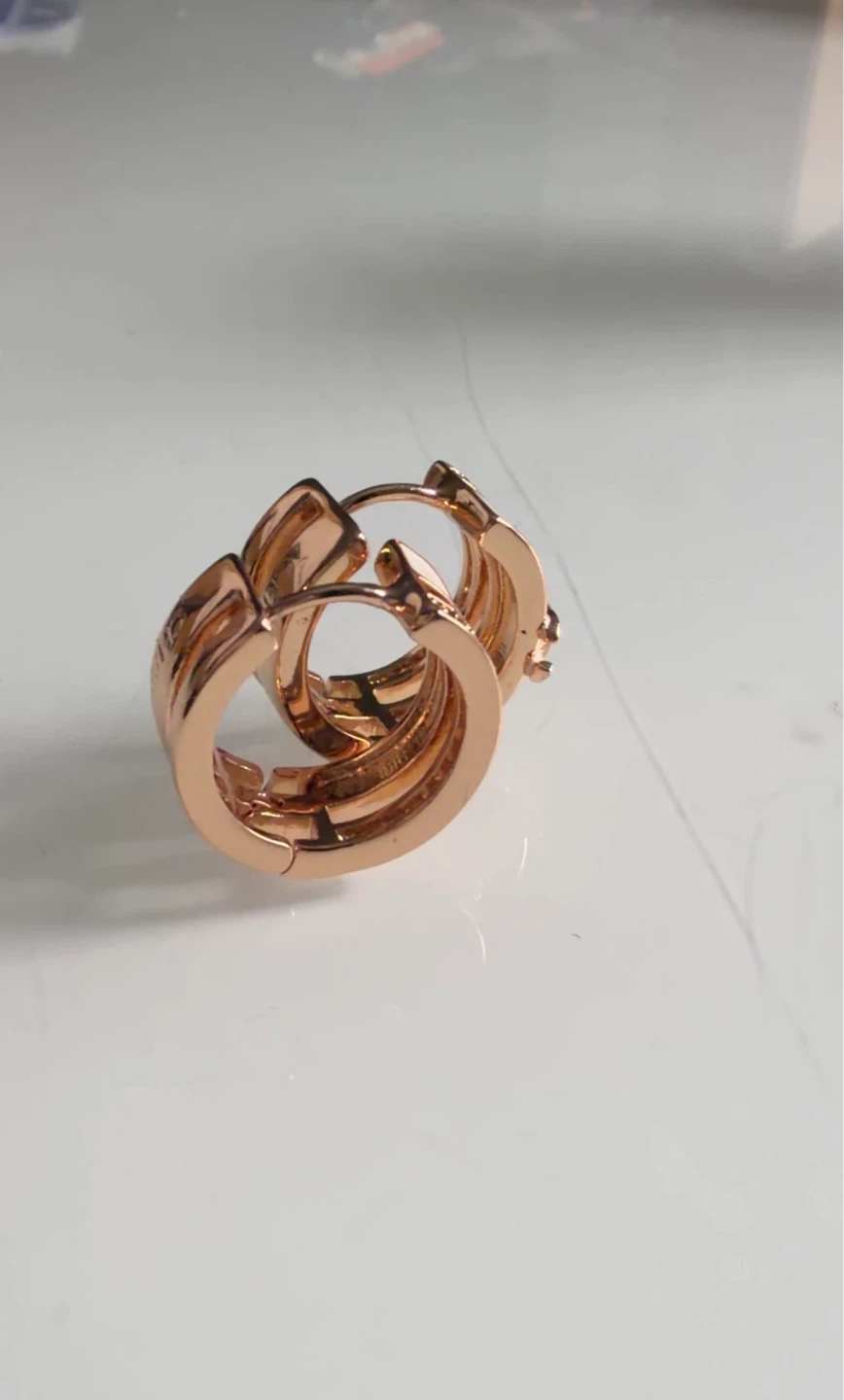 Rose Gold Plated  Fashion Hoop Earrings - photo 4