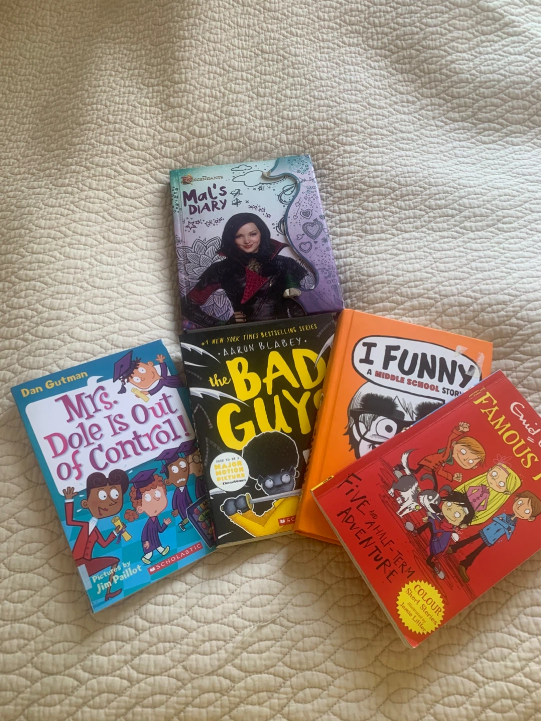 Bundle of 5 Kids Books: Mal's Diary, The Bad Guy & More