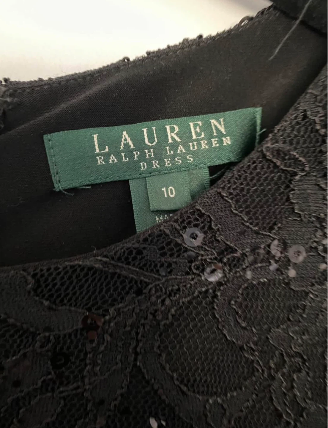 Ralph Lauren Black 🖤 Dress 👗 Size 10 - photo 4