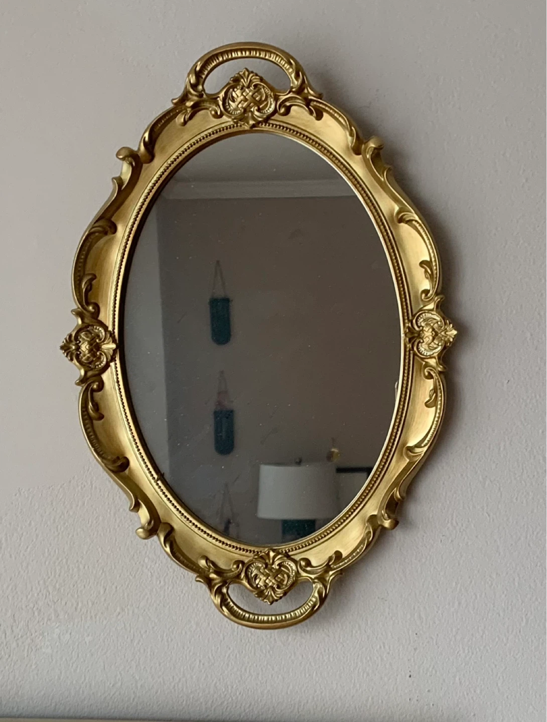 Small Ornate Oval Decorative Mirror