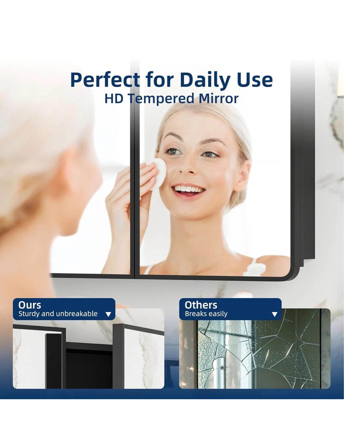 30" Double Door Medicine Cabinet with Mirror - photo 5