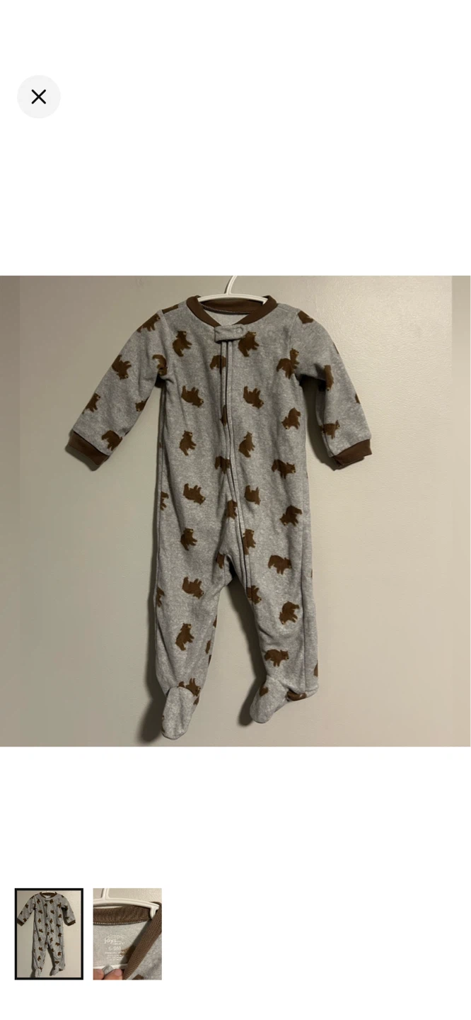 Carter's Baby Boys' Bear Footed Pajamas 6-9 Months