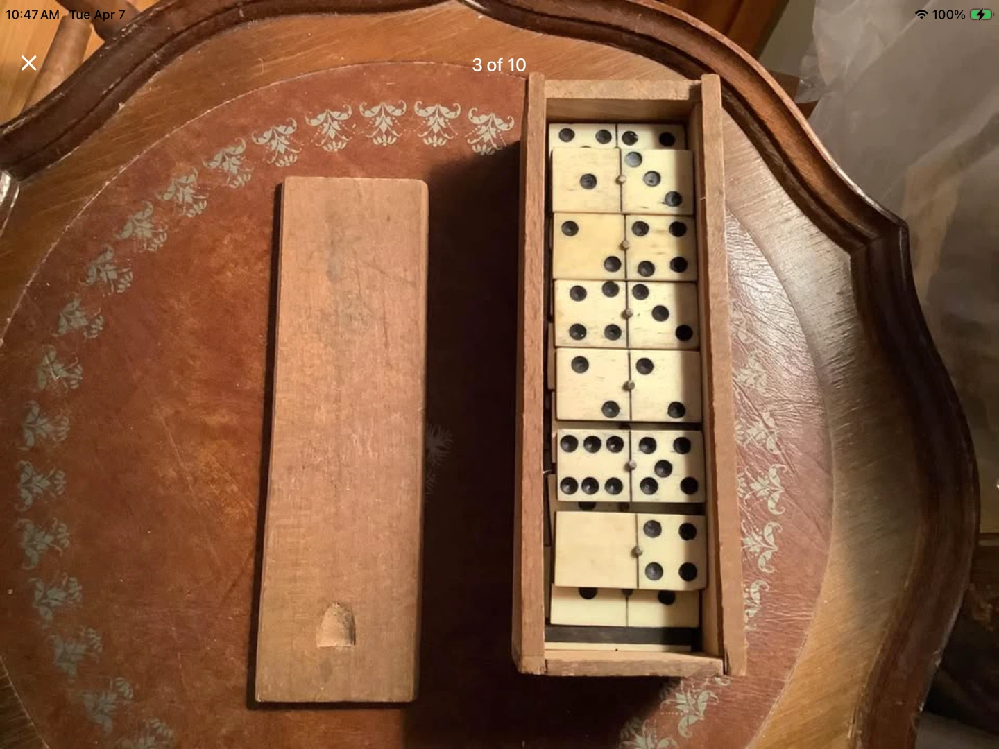 1890’s Complete Set of Victorian Bone & Ebony Dominoes - photo 2