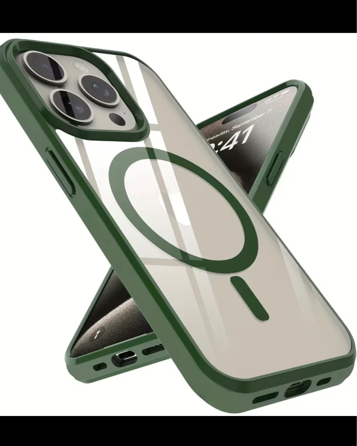 MagSafe iPhone Case – Clear Back with Colored Frame – Shockproof
