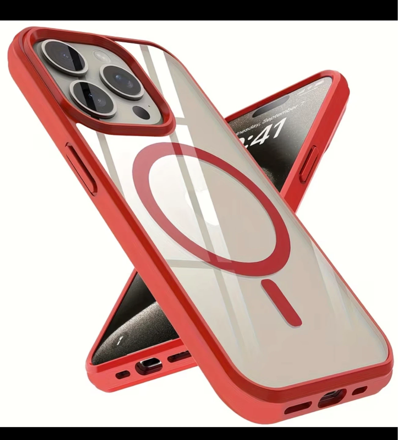 MagSafe iPhone Case – Clear Back with Colored Frame – Shockproof - photo 4