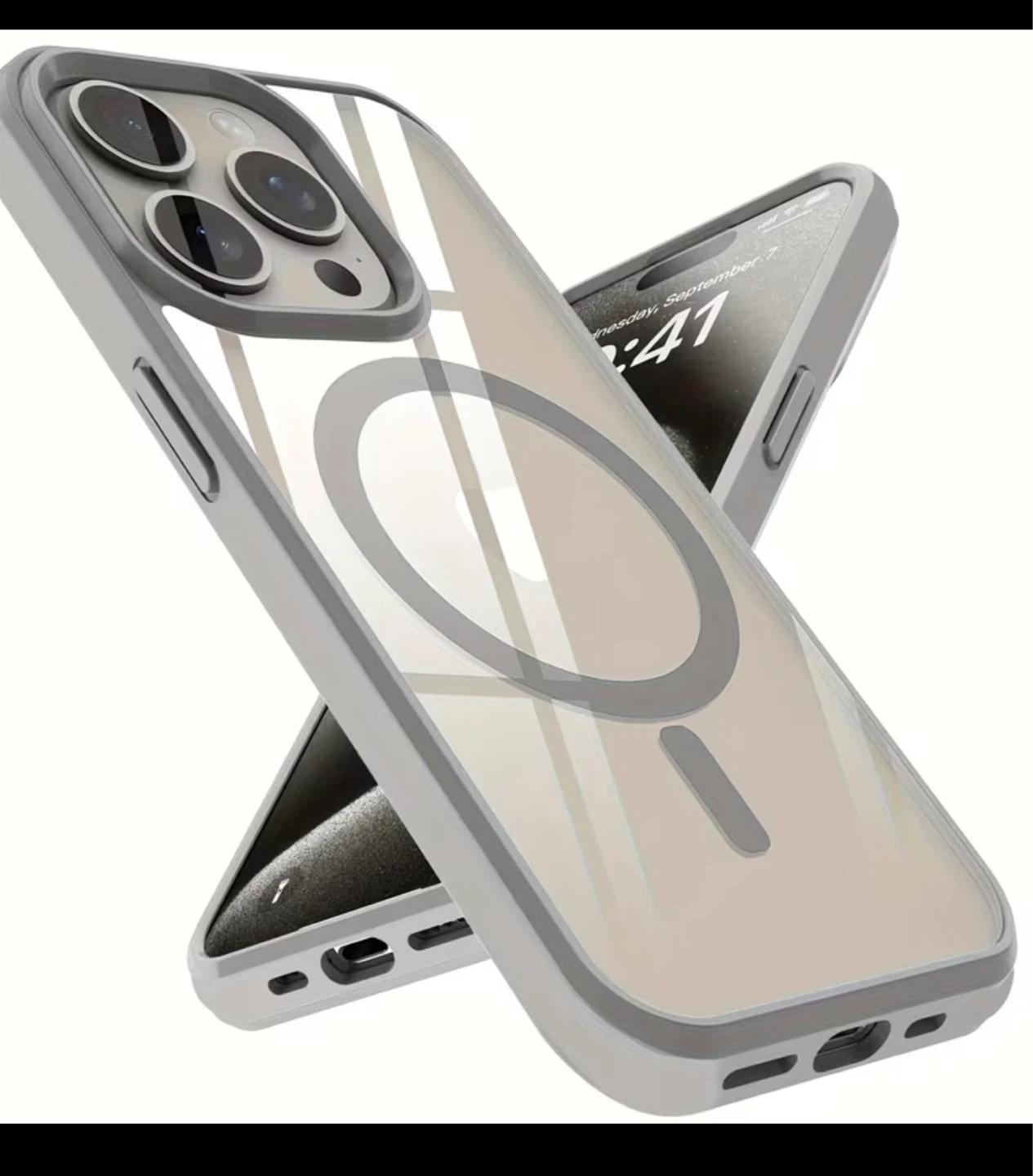 MagSafe iPhone Case – Clear Back with Colored Frame – Shockproof - photo 3