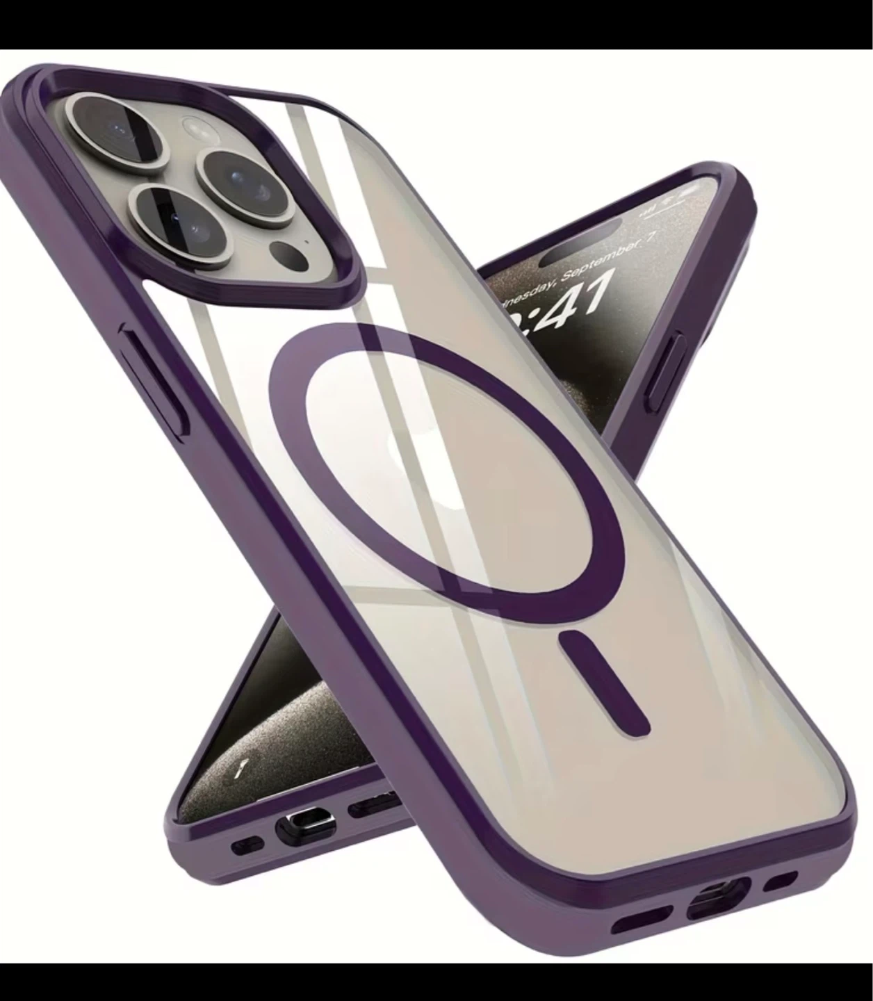 MagSafe iPhone Case – Clear Back with Colored Frame – Shockproof - photo 5