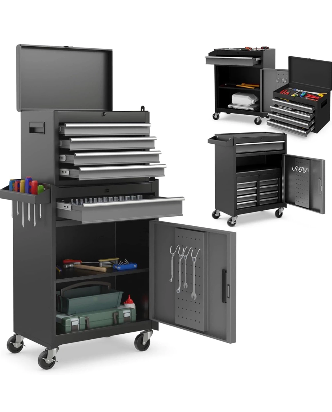 2-in-1 Detachable Tool Chest and Cabinet - photo 3