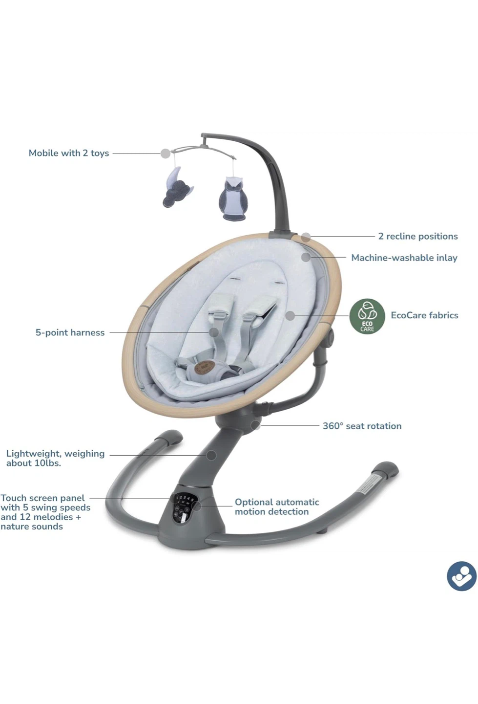 4moms mamaRoo 4 Baby Swing - photo 4