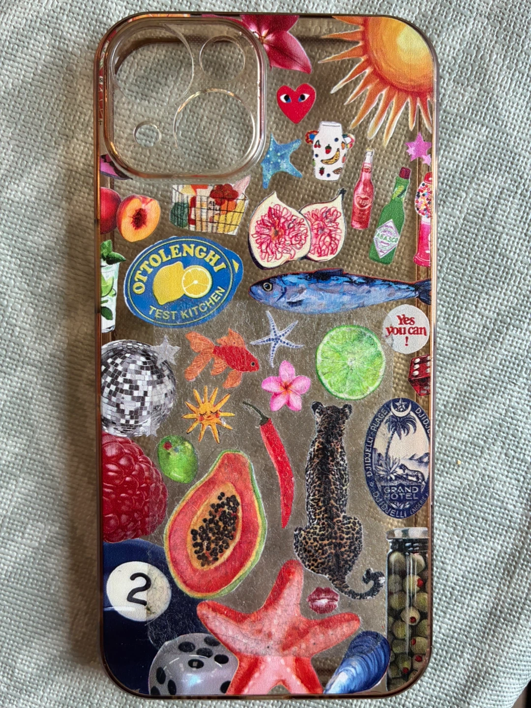 iPhone 14 Pro Clear case with Collage Design