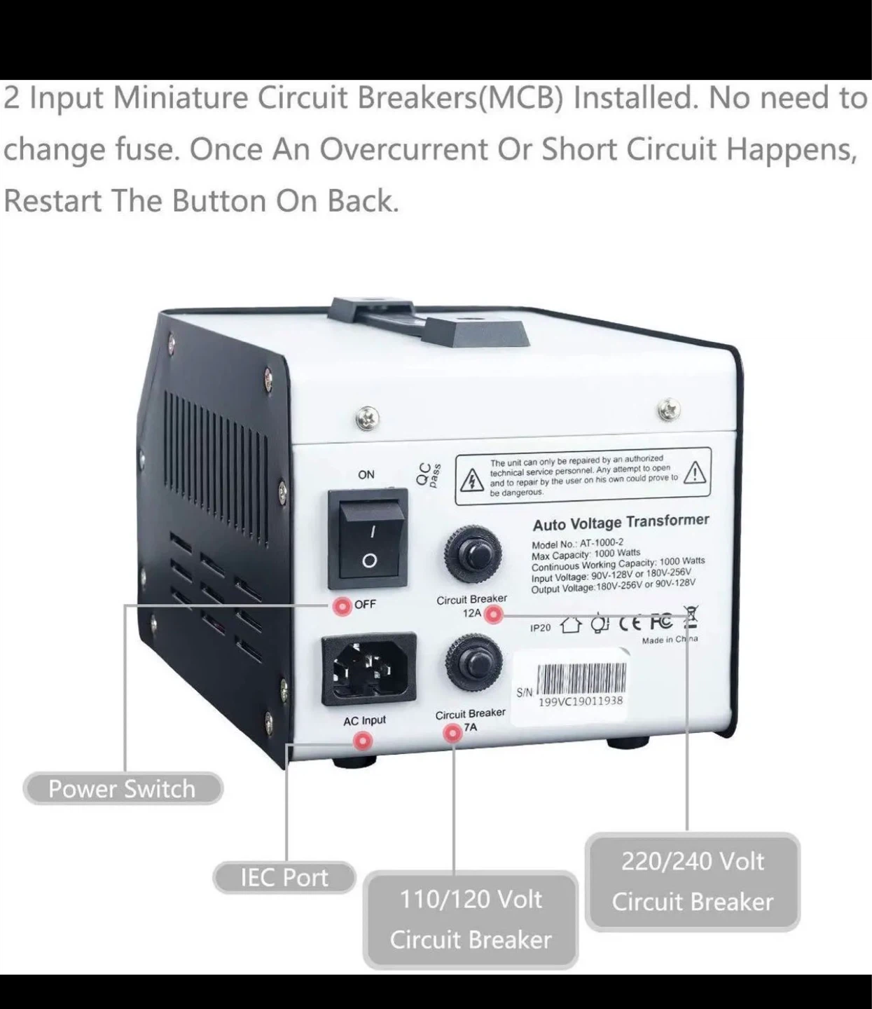 Houseys AT-1000-2 Auto Voltage Transformer V10 - photo 3