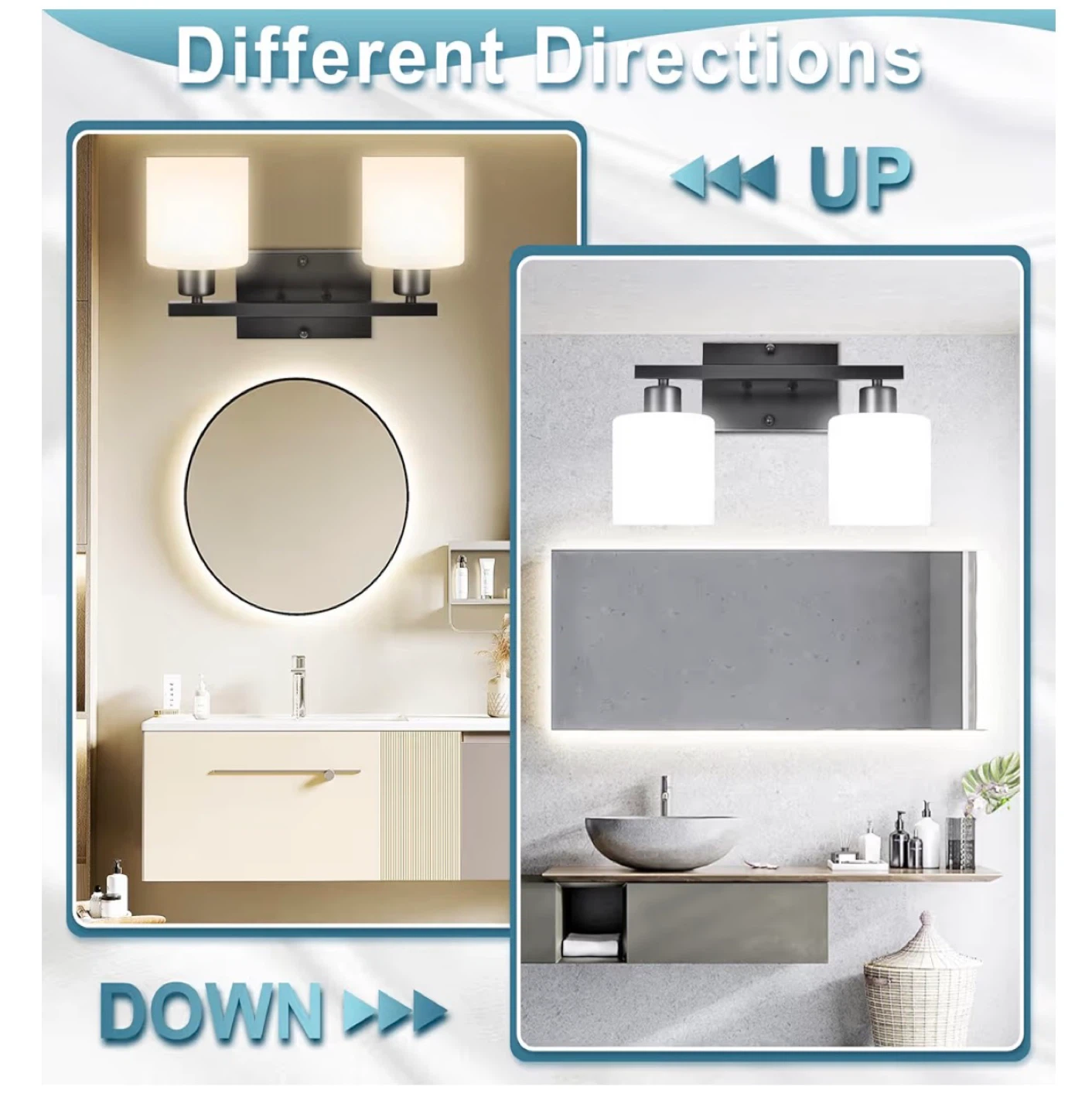 CANMEIJIA 2-Light Vanity Light Fixture - Matte Black M2D - photo 4