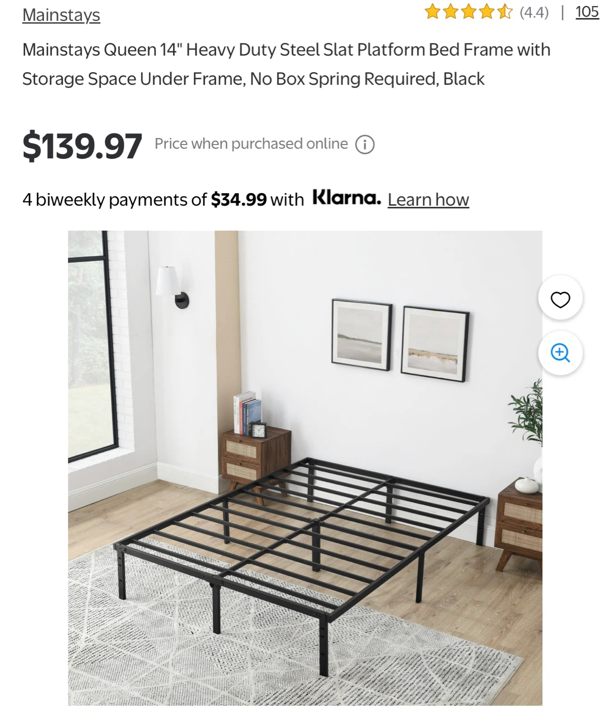 Queen Size Metal Bed Frame