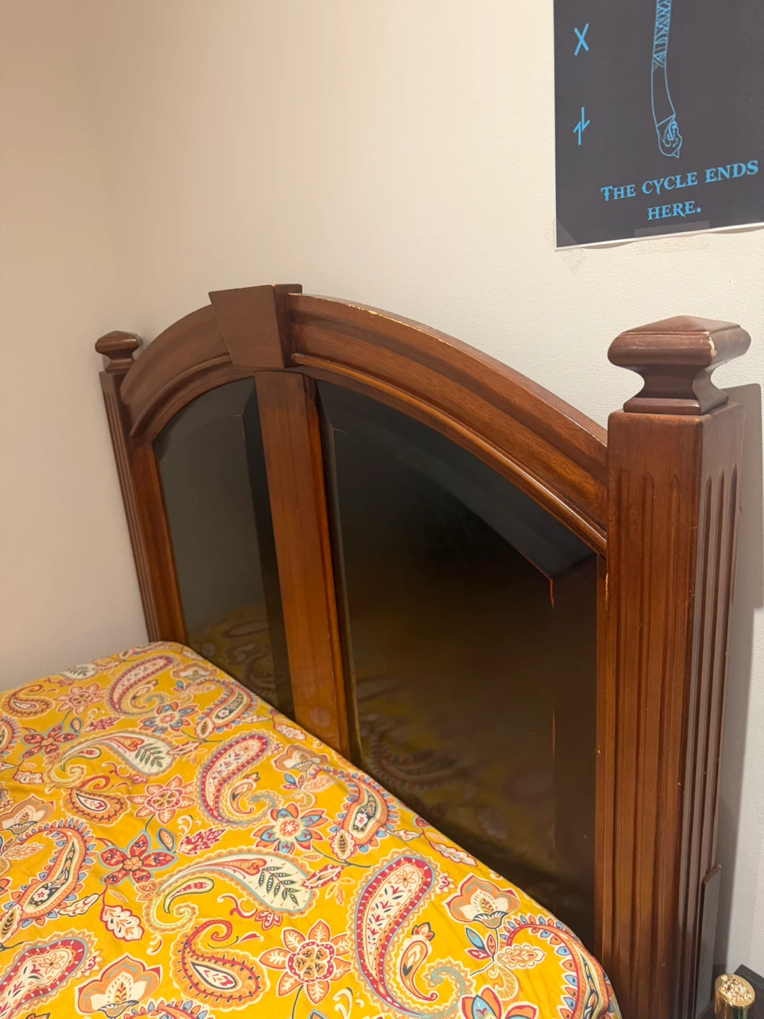 Real Wooden Bed Frame with Dark Insert - photo 2