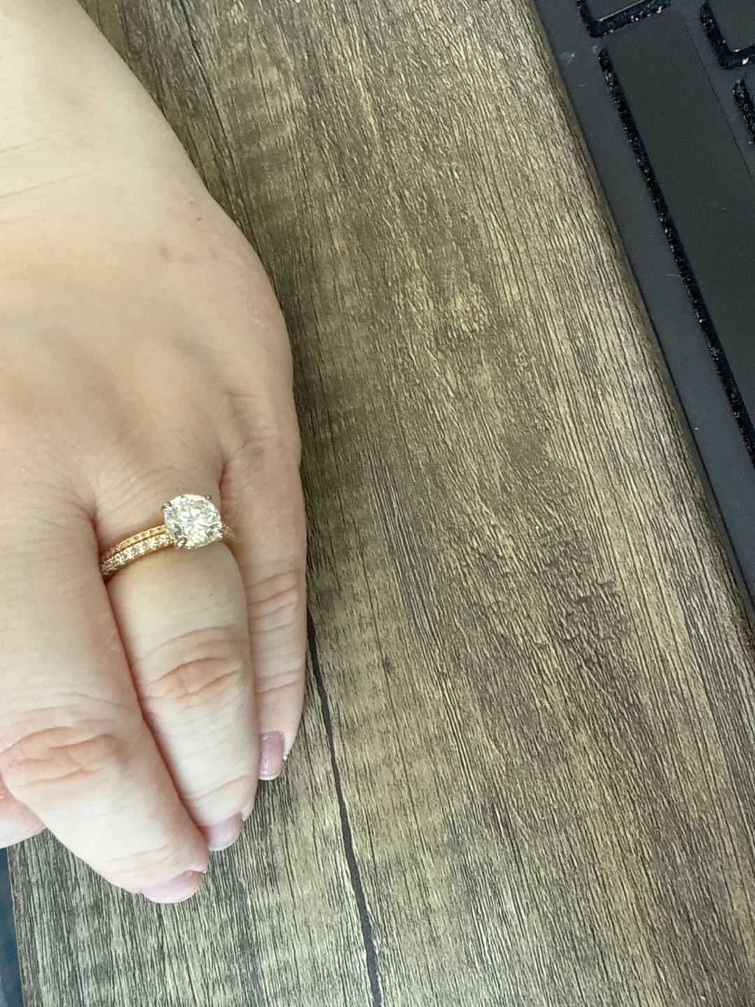 Women's 925 Sterling Silver Engagement Ring Set - photo 3