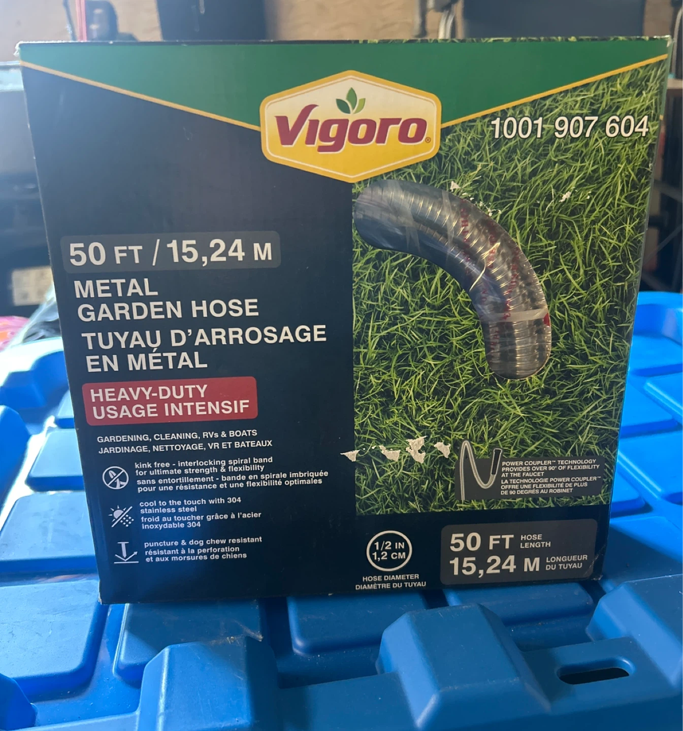 Vigoro 50 FT Metal Garden Hose- Org$50