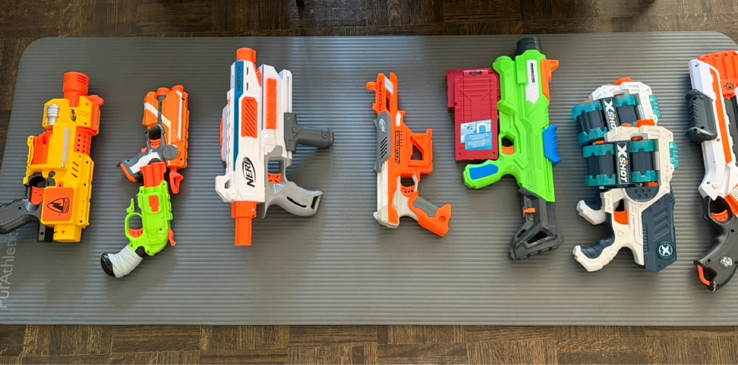 Assorted Nerf and X-Shot Blasters