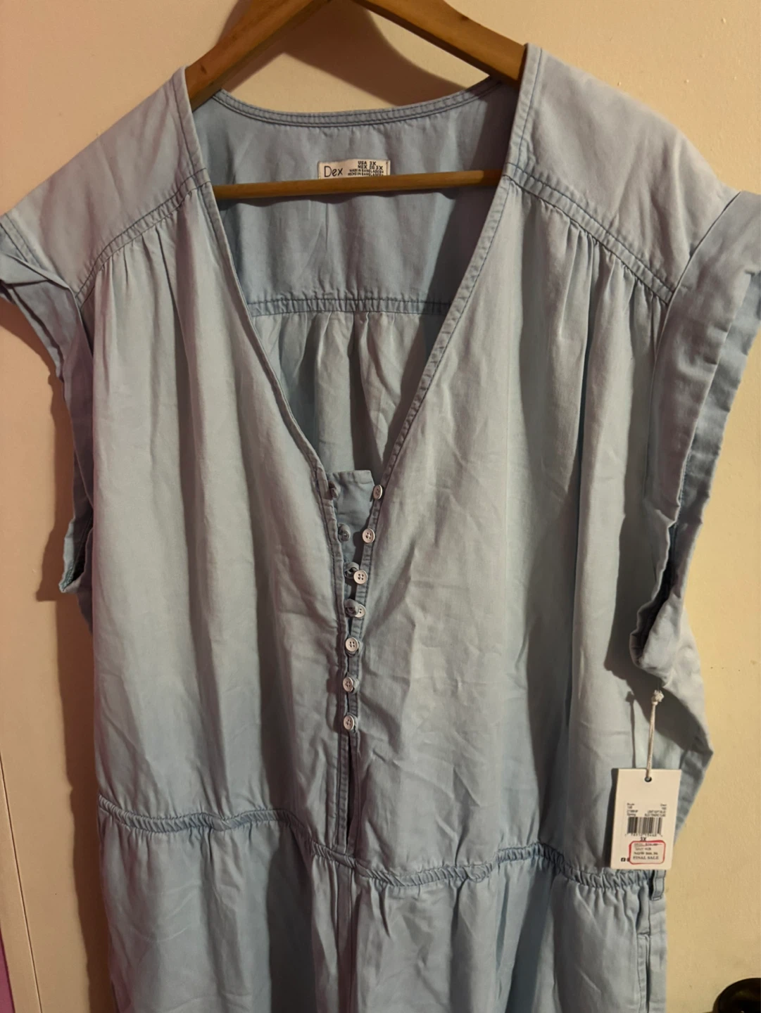 Dex Plus Size 3X Denim Jumpsuit - photo 5