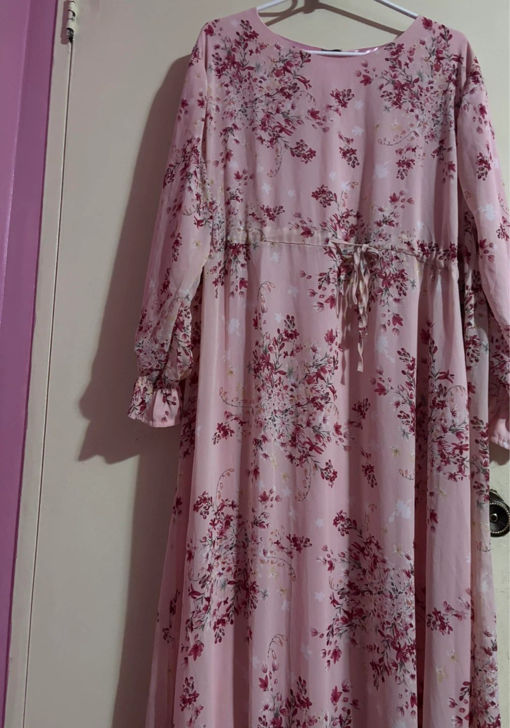 Pink Floral Maxi Dress