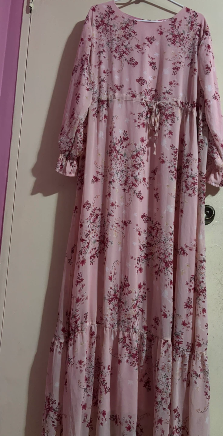 Pink Floral Maxi Dress - photo 3