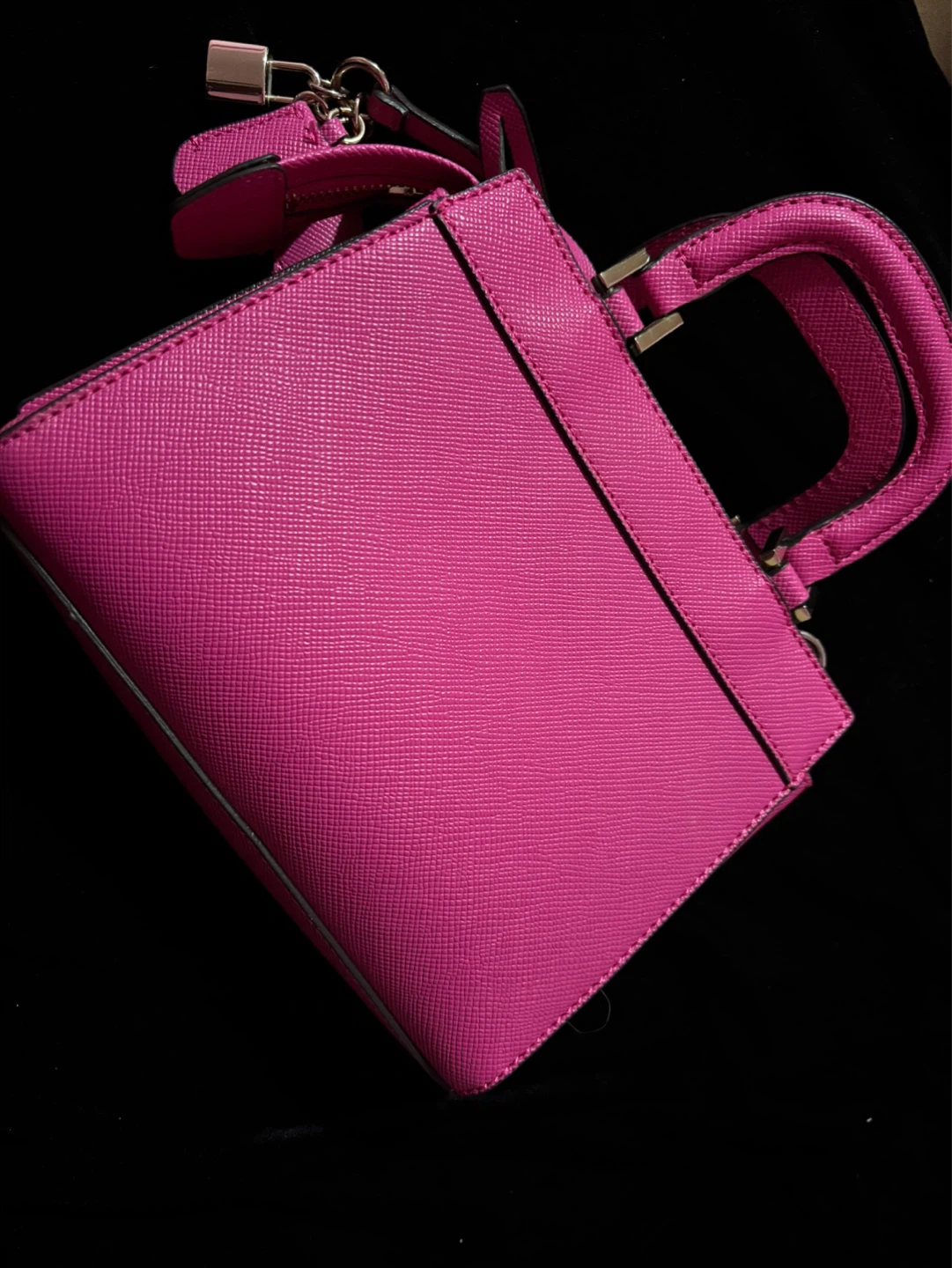 Guess Pink Structured Top Handle Bag - photo 2
