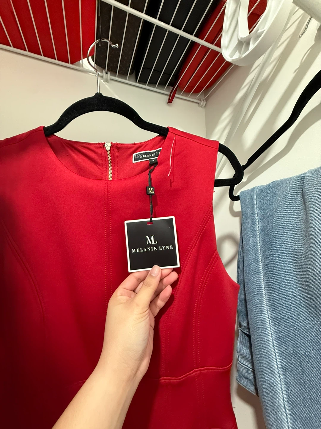 Melanie Lyne Red Sheath Dress Size 4 - photo 2
