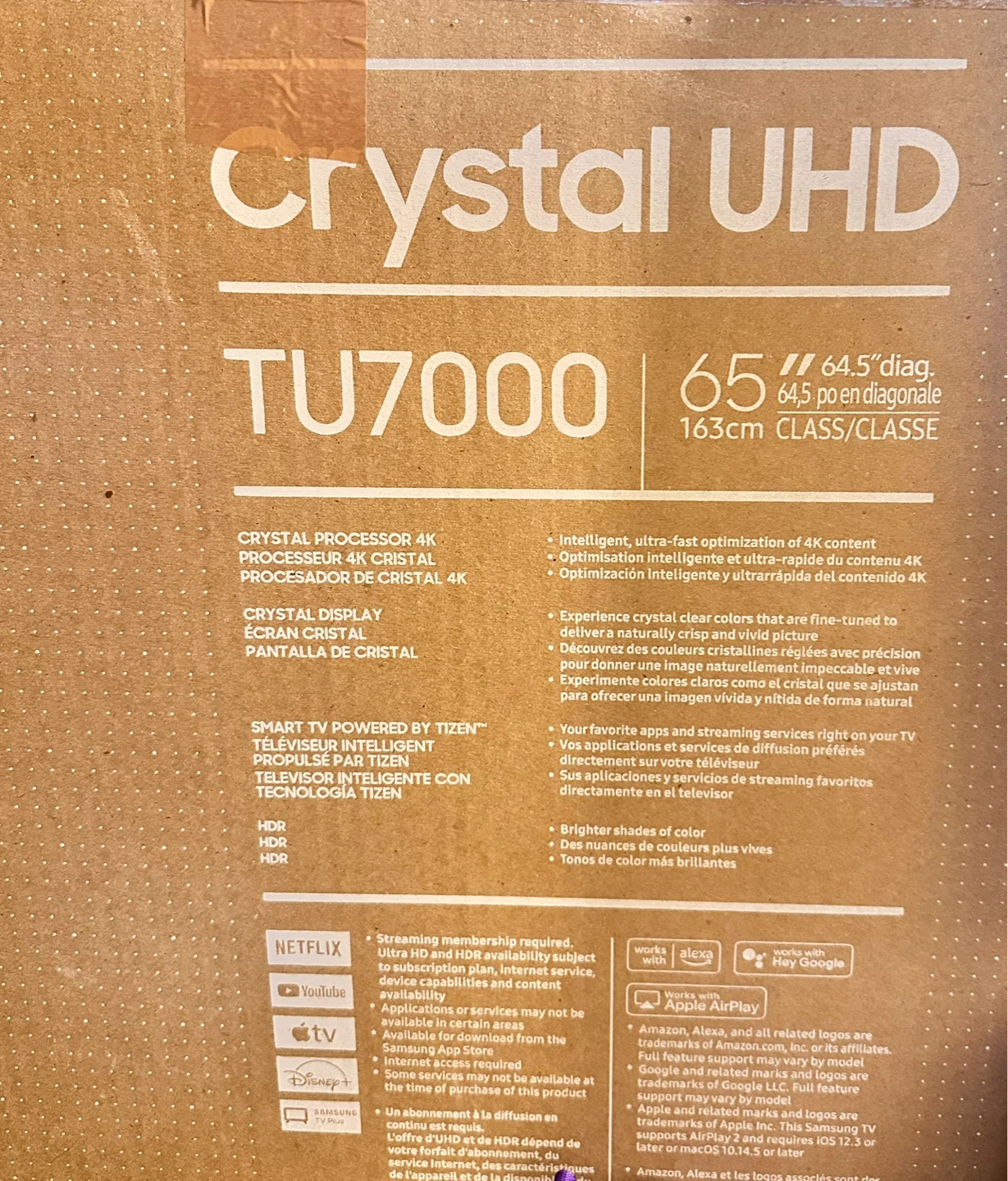 Samsung 65" Crystal UHD TU7000 Series 4K Smart TV - photo 2