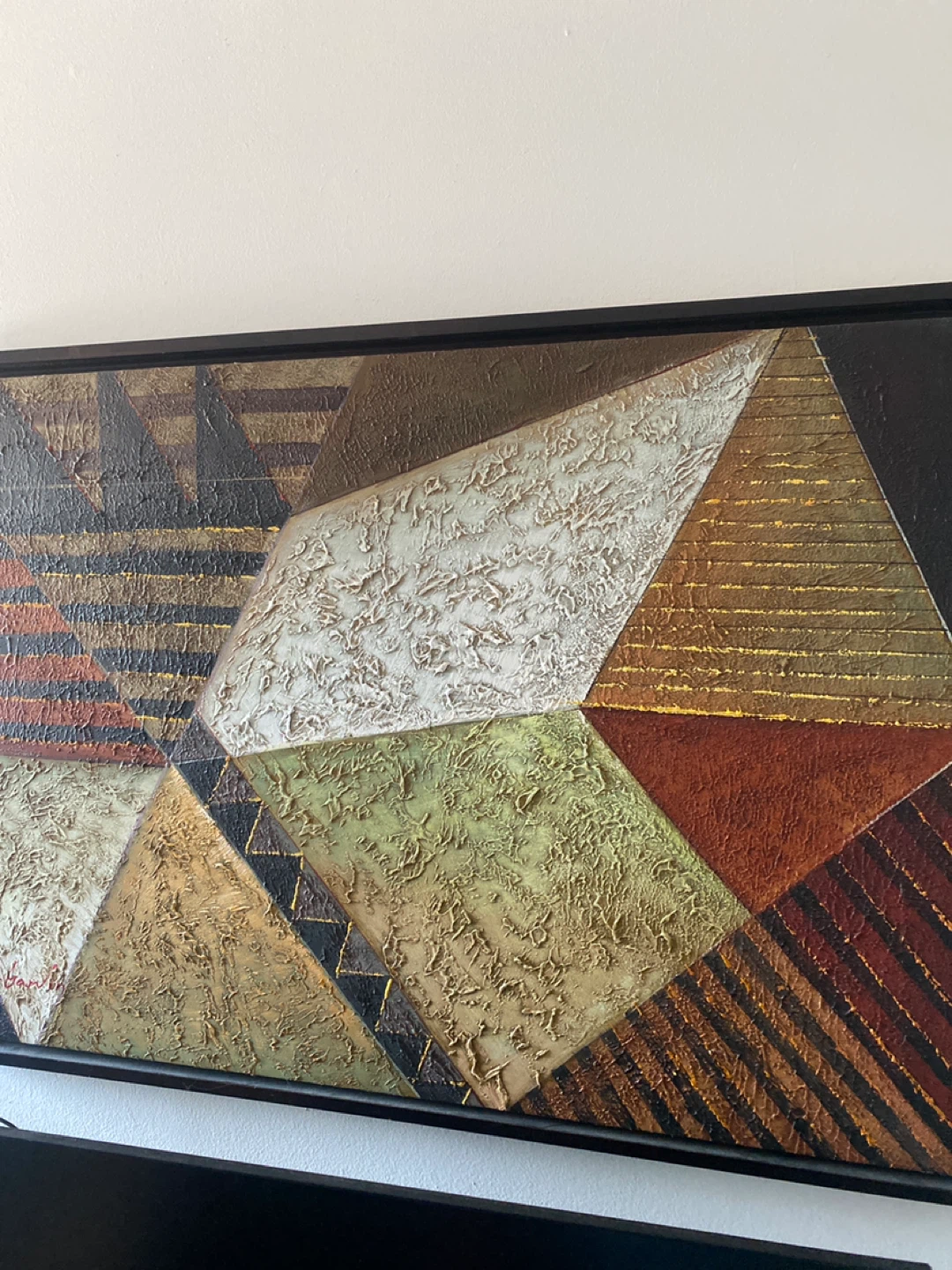 Abstract Geometric Framed Wall Art