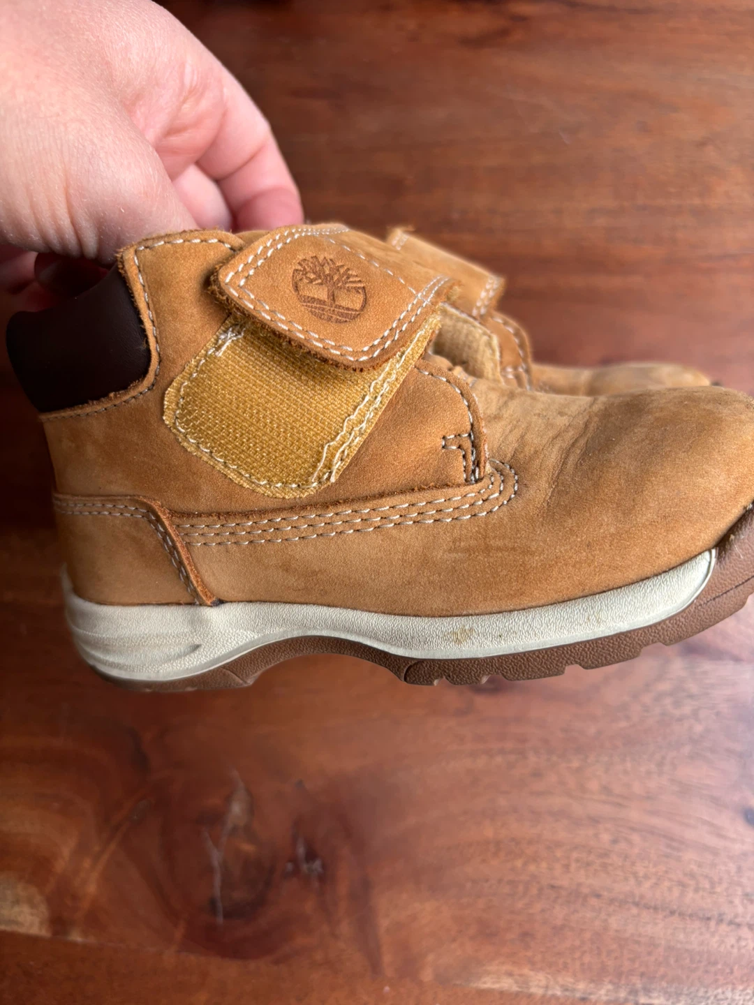 Timberland Toddler Boots Size 9 Tan Suede Hook and Loop