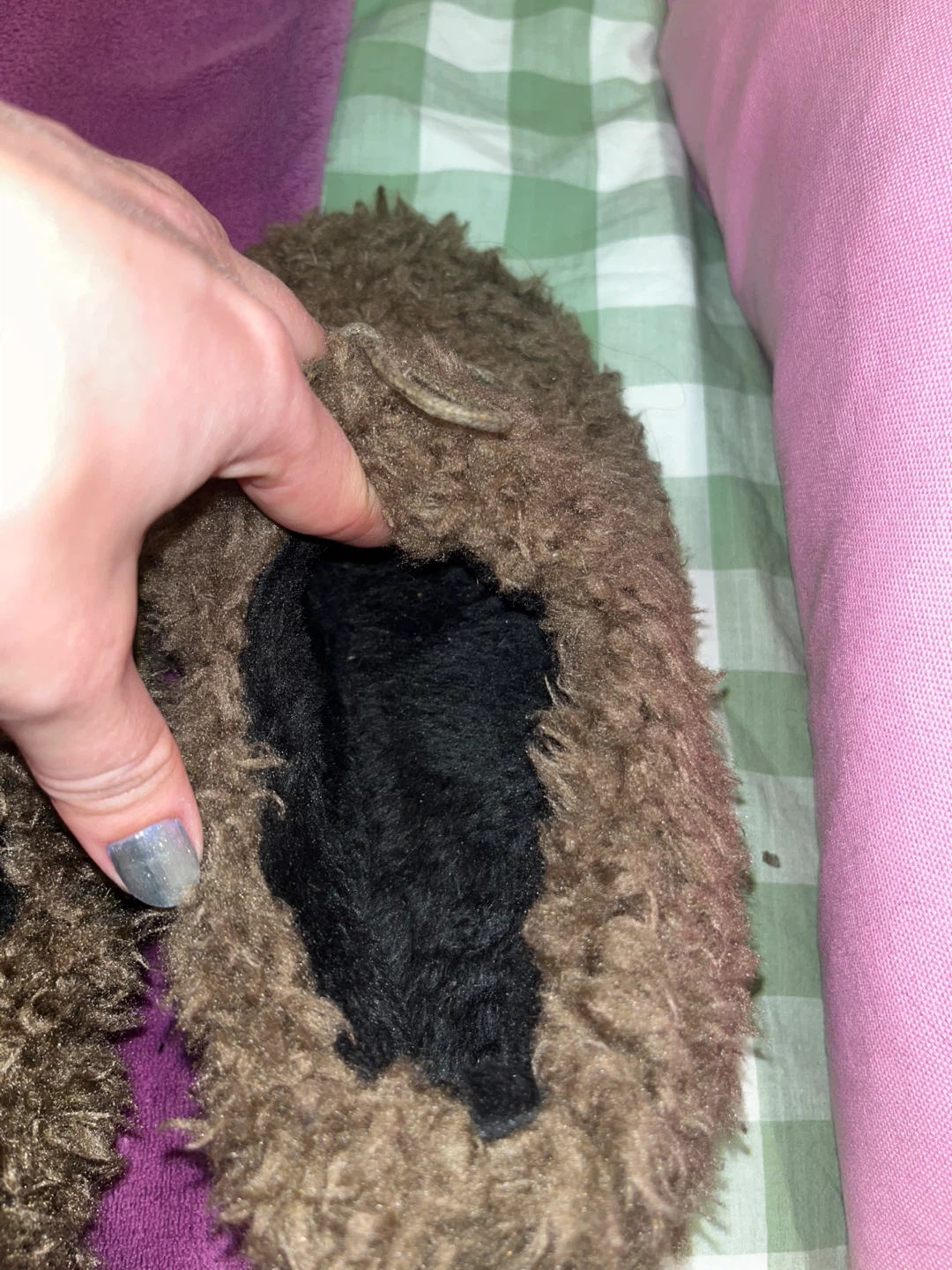Brown Fuzzy Slippers - photo 4