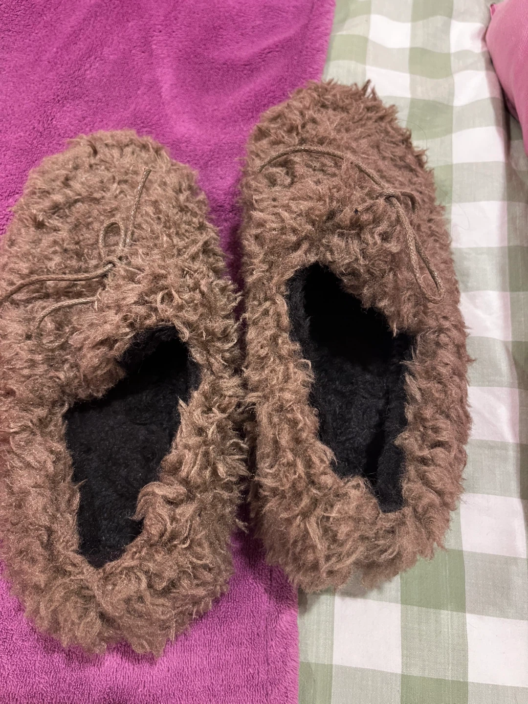 Brown Fuzzy Slippers - photo 3