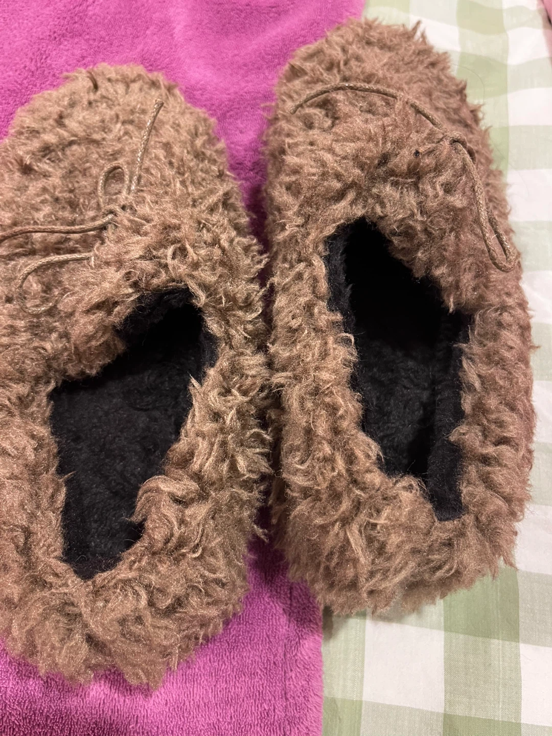 Brown Fuzzy Slippers