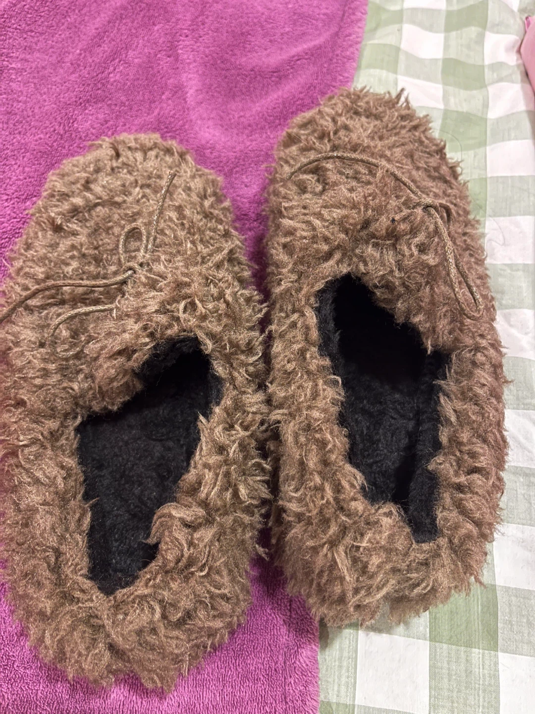 Brown Fuzzy Slippers - photo 2