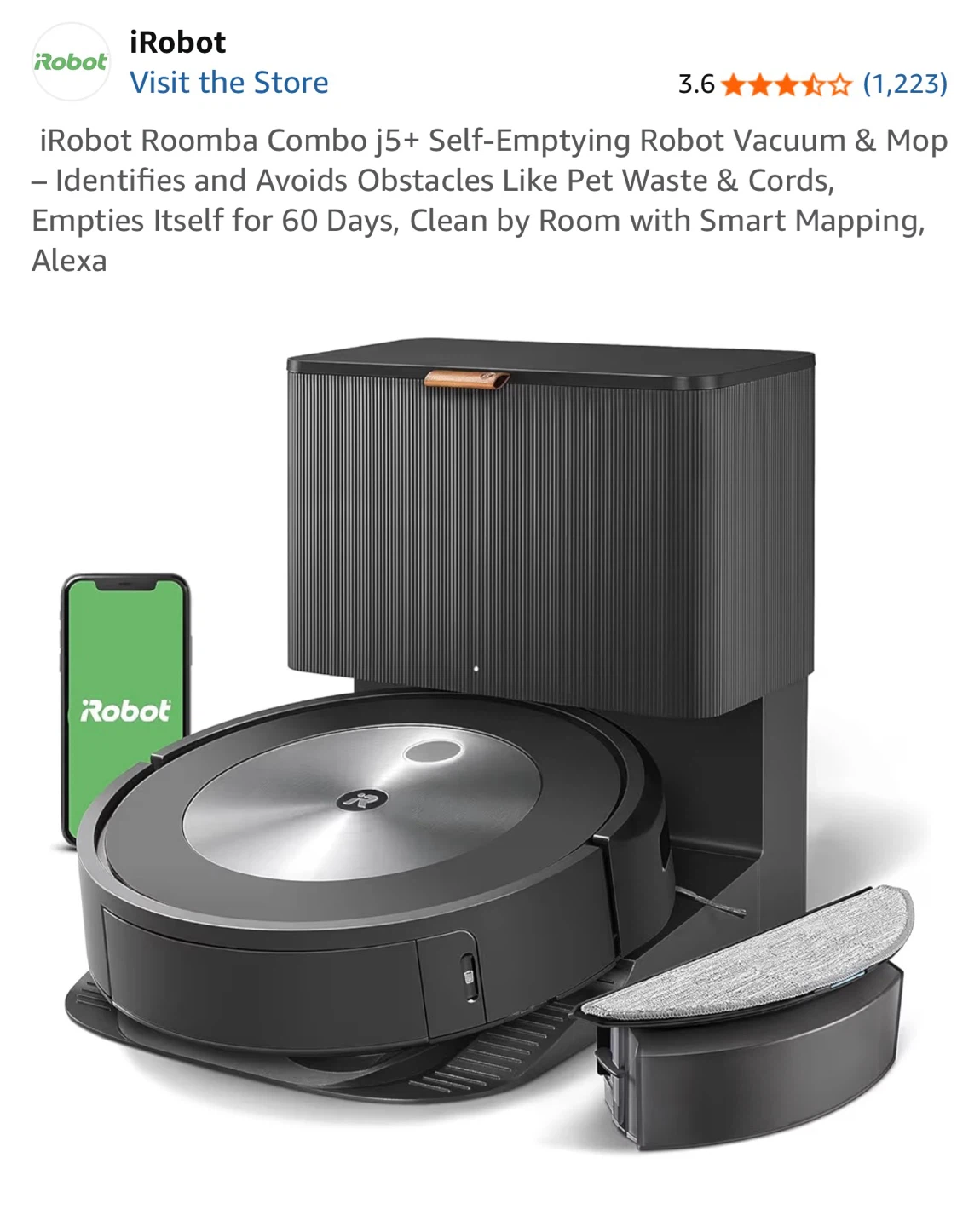 iRobot Roomba Combo j5+ Robot Vacuum & Mop - photo 2