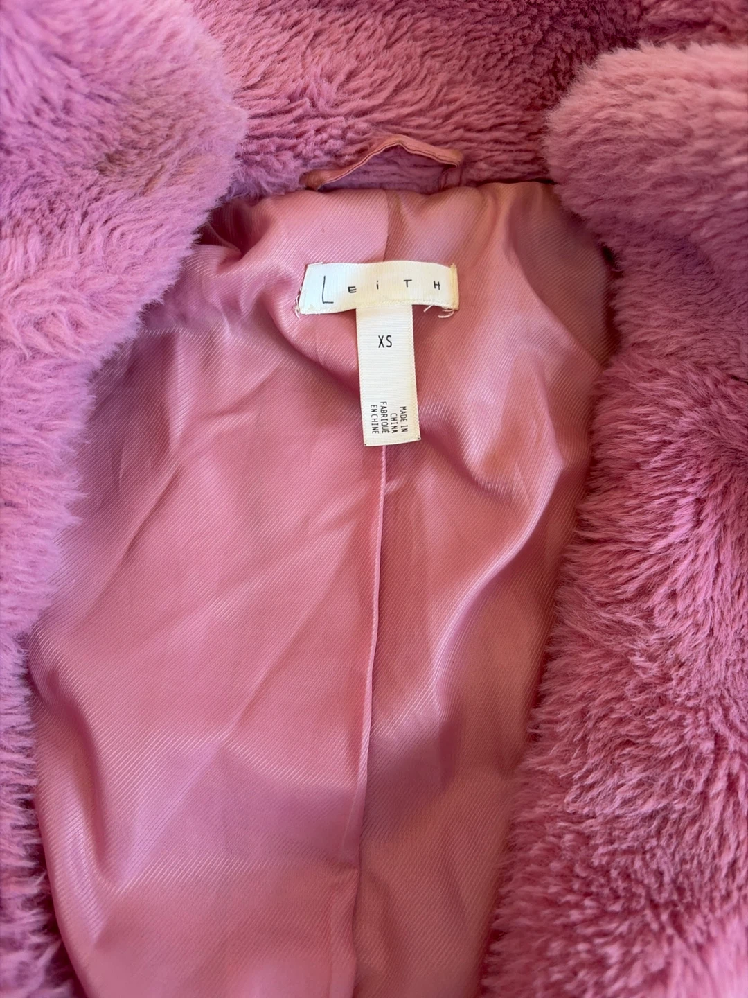 Leith Pink Fuzzy Cropped Jacket - photo 2