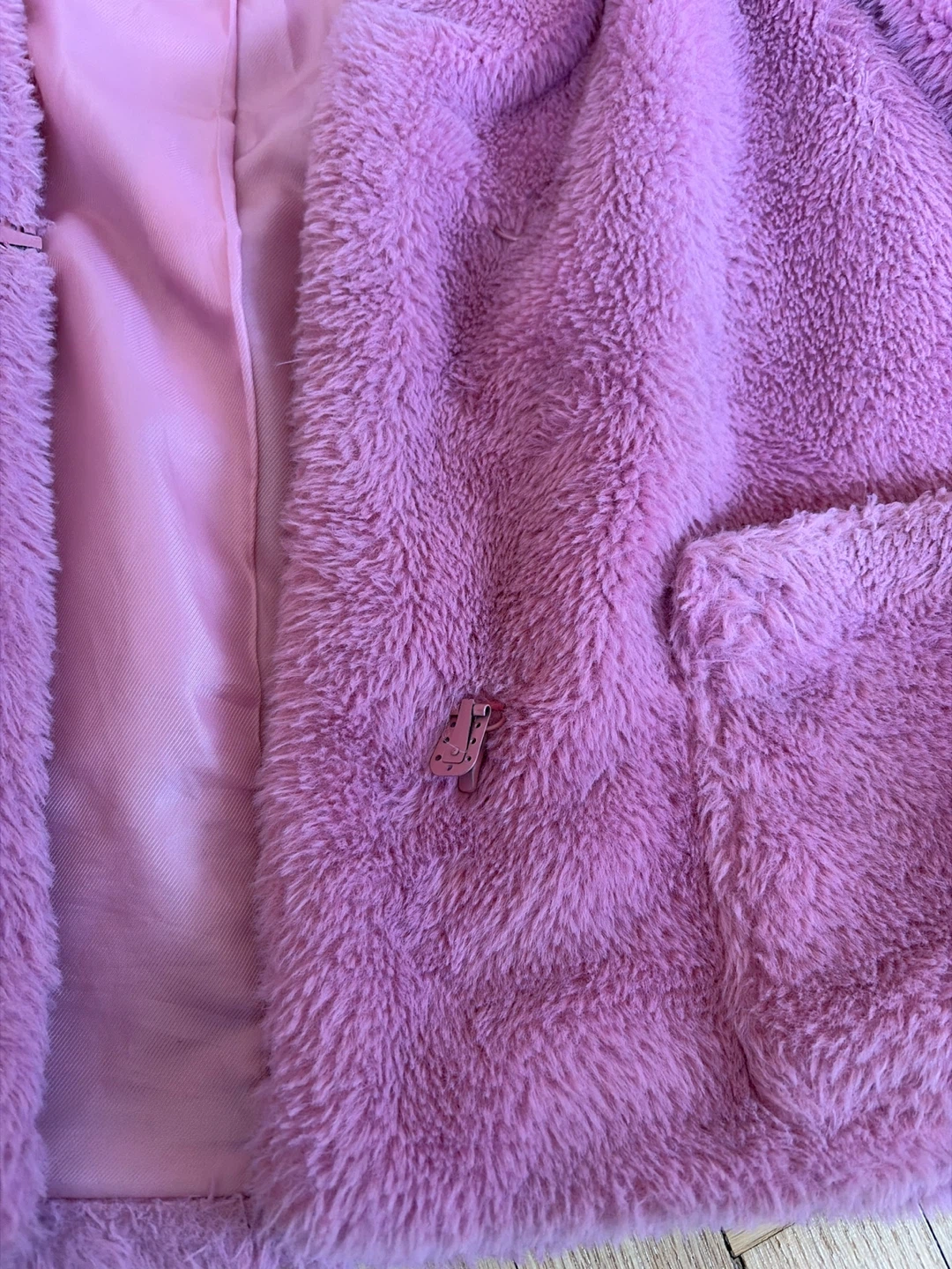 Leith Pink Fuzzy Cropped Jacket - photo 4