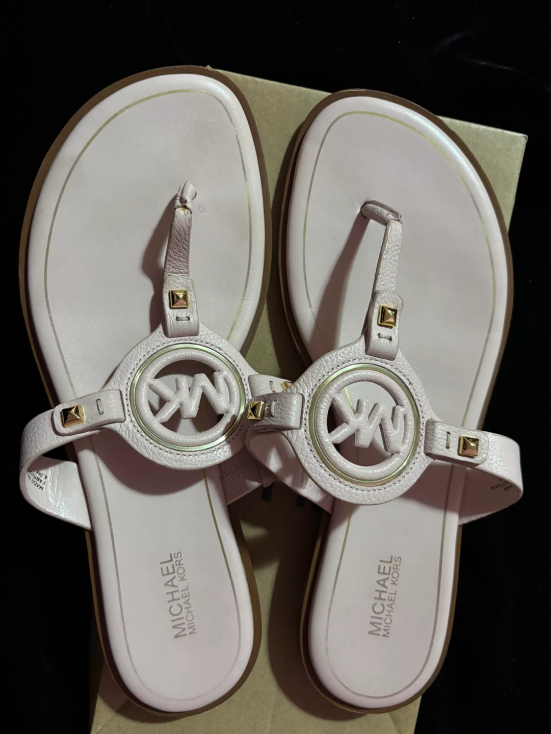 Michael Kors Pink Leather Thong Sandals - Size 8.5M
