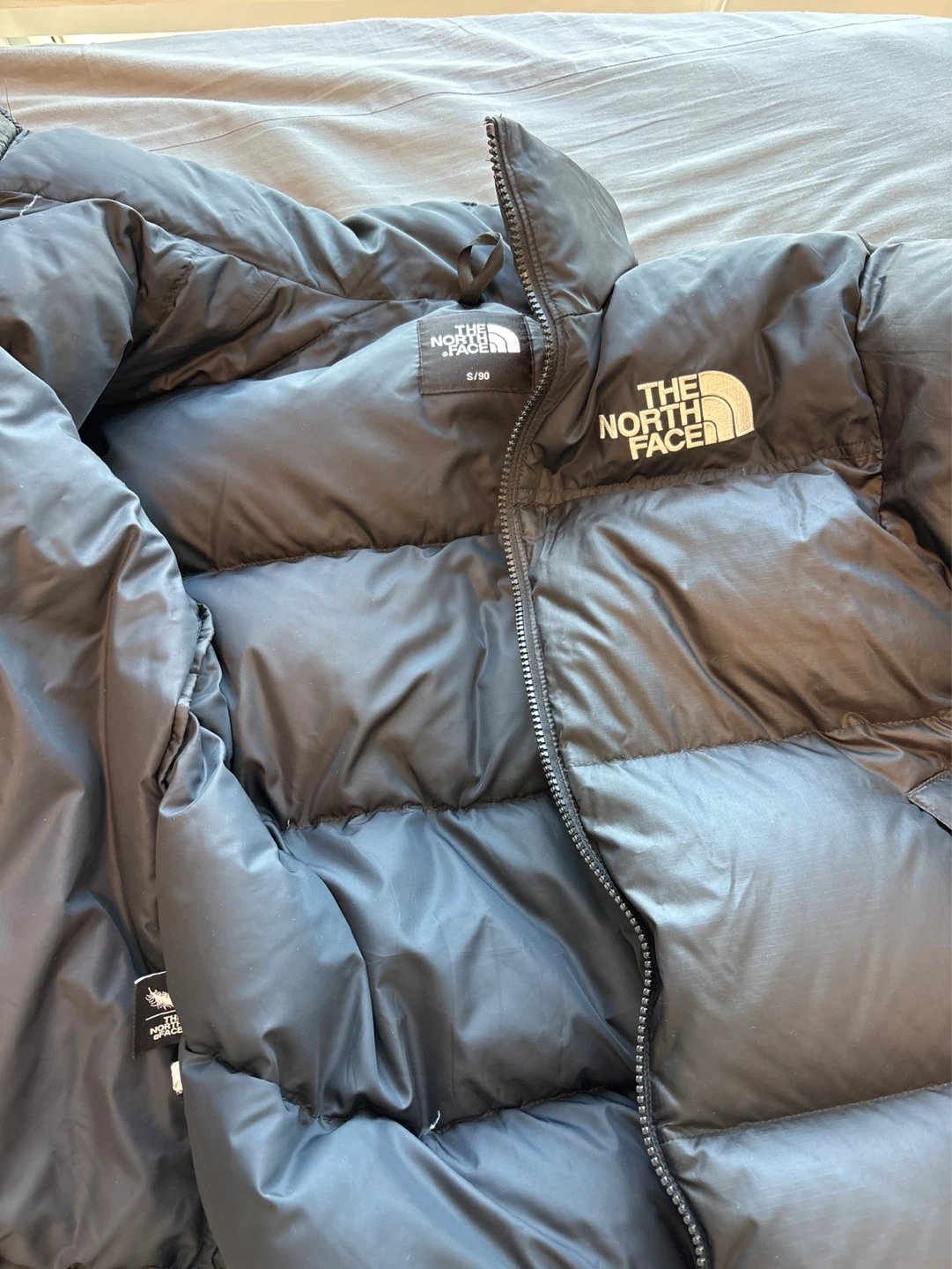 The North Face Nuptse Puffer Jacket - Black - Size S/90