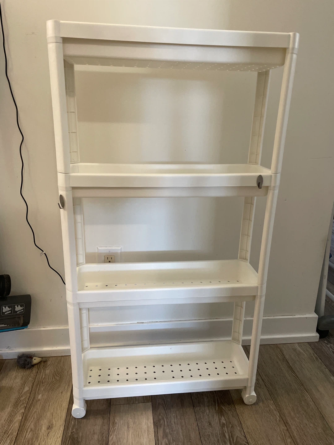IKEA White 4-Tier Plastic Storage Shelf Unit