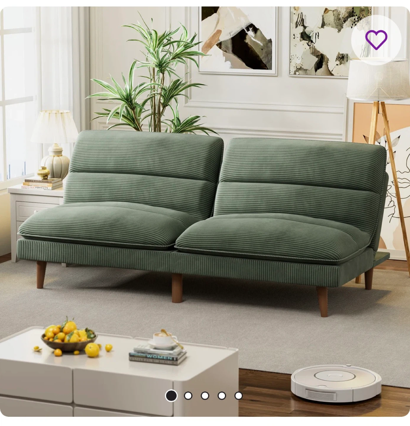 George Oliver Futon Sofa Bed - Green