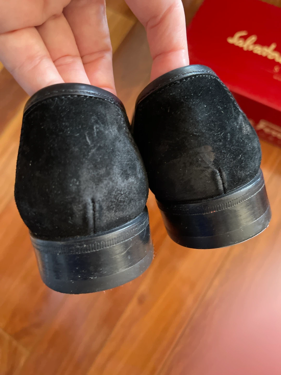 Ferragamo Sport Black Suede Loafers Women’s Size 7 1/2 AA - photo 4