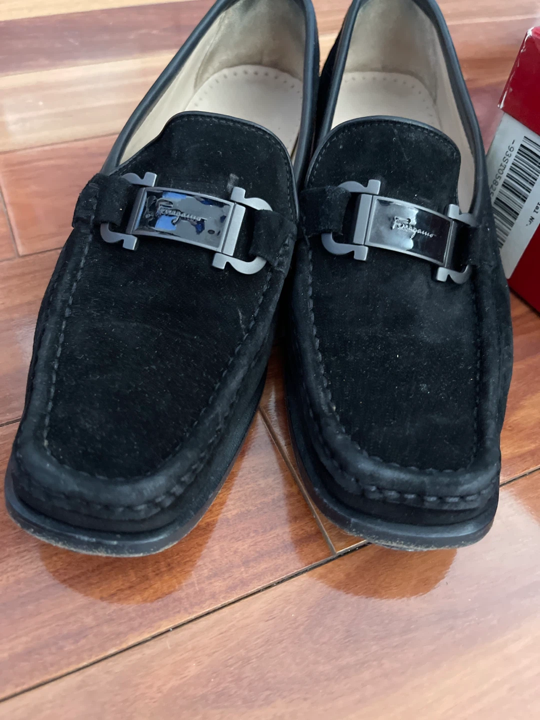 Ferragamo Sport Black Suede Loafers Women’s Size 7 1/2 AA - photo 3