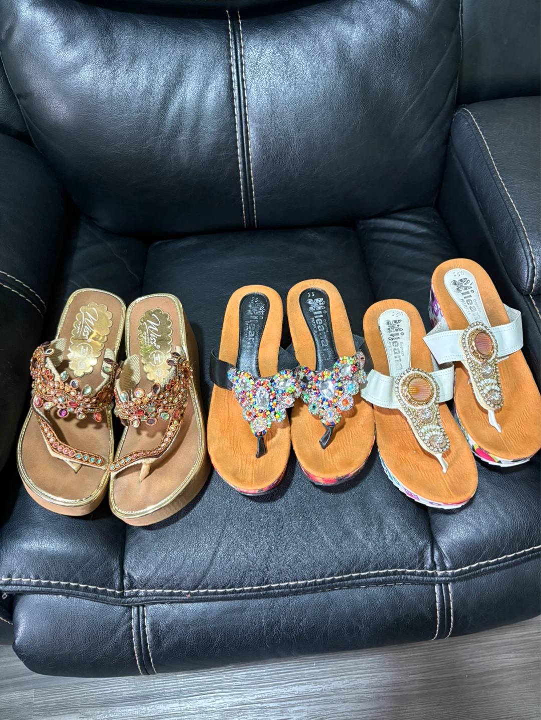 Assorted Women's Embellished Flip Flop Sandals