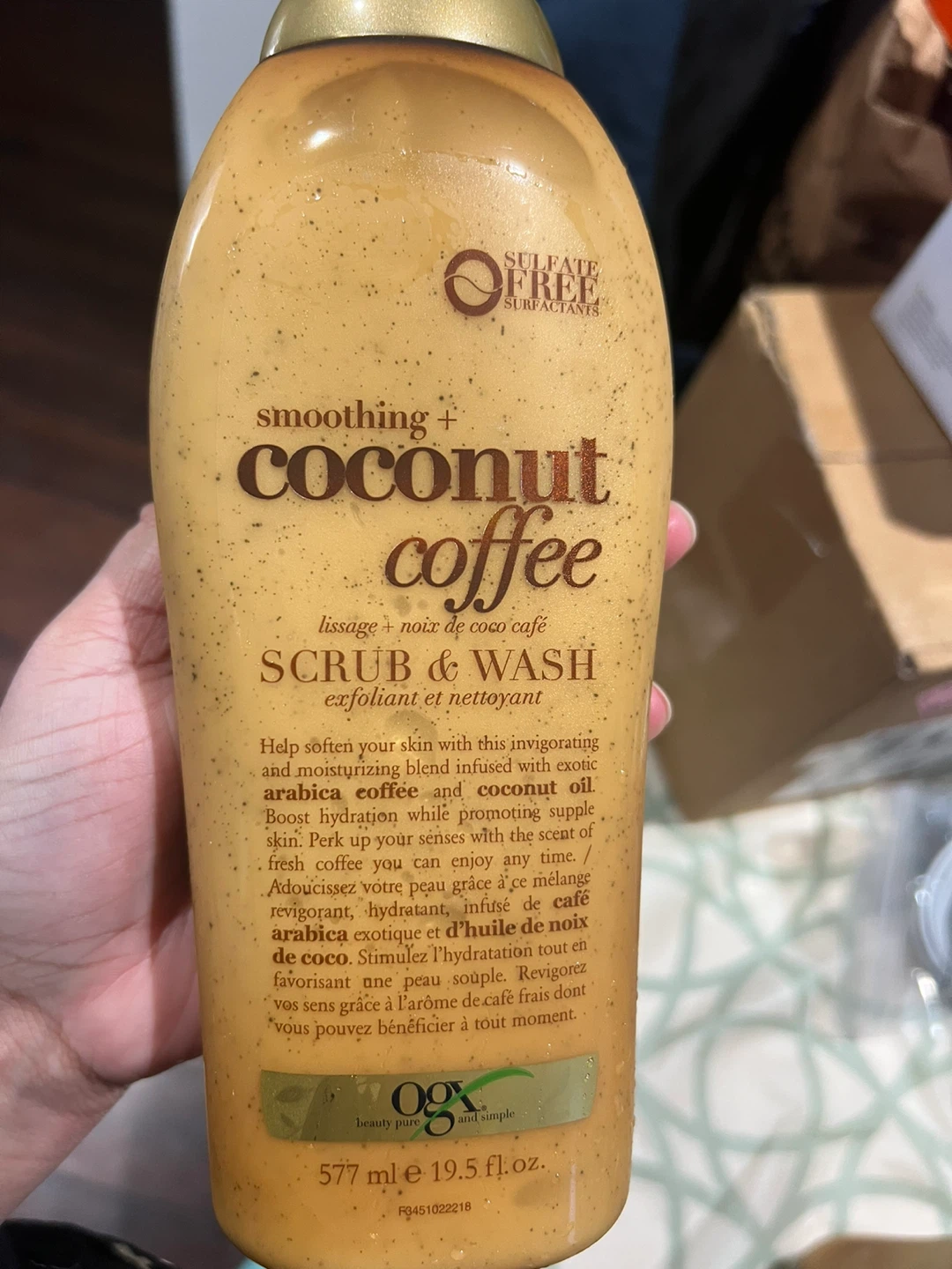 OGX Coconut Coffee Scrub & Wash 19.5 fl oz - photo 2