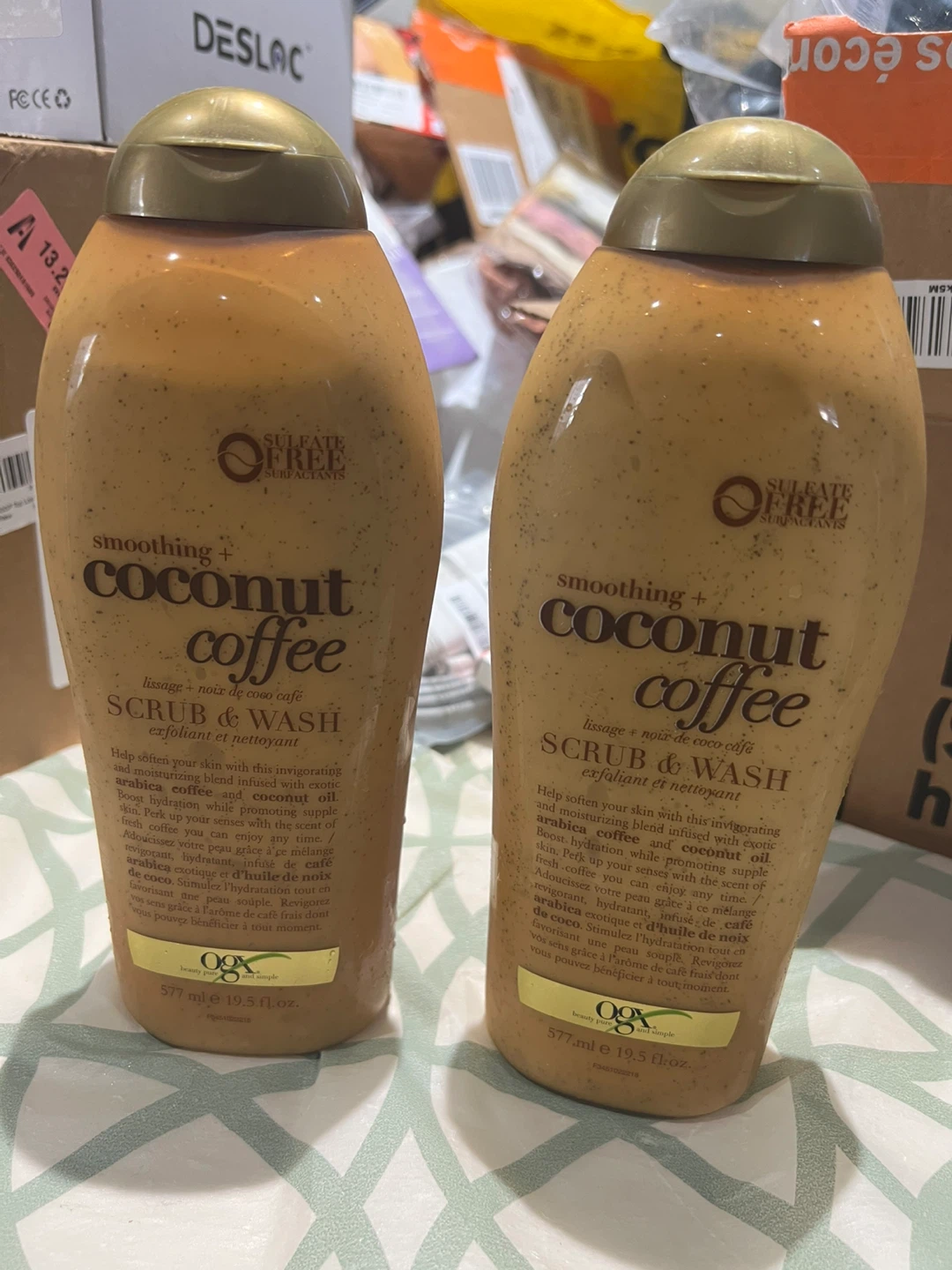 OGX Coconut Coffee Scrub & Wash 19.5 fl oz