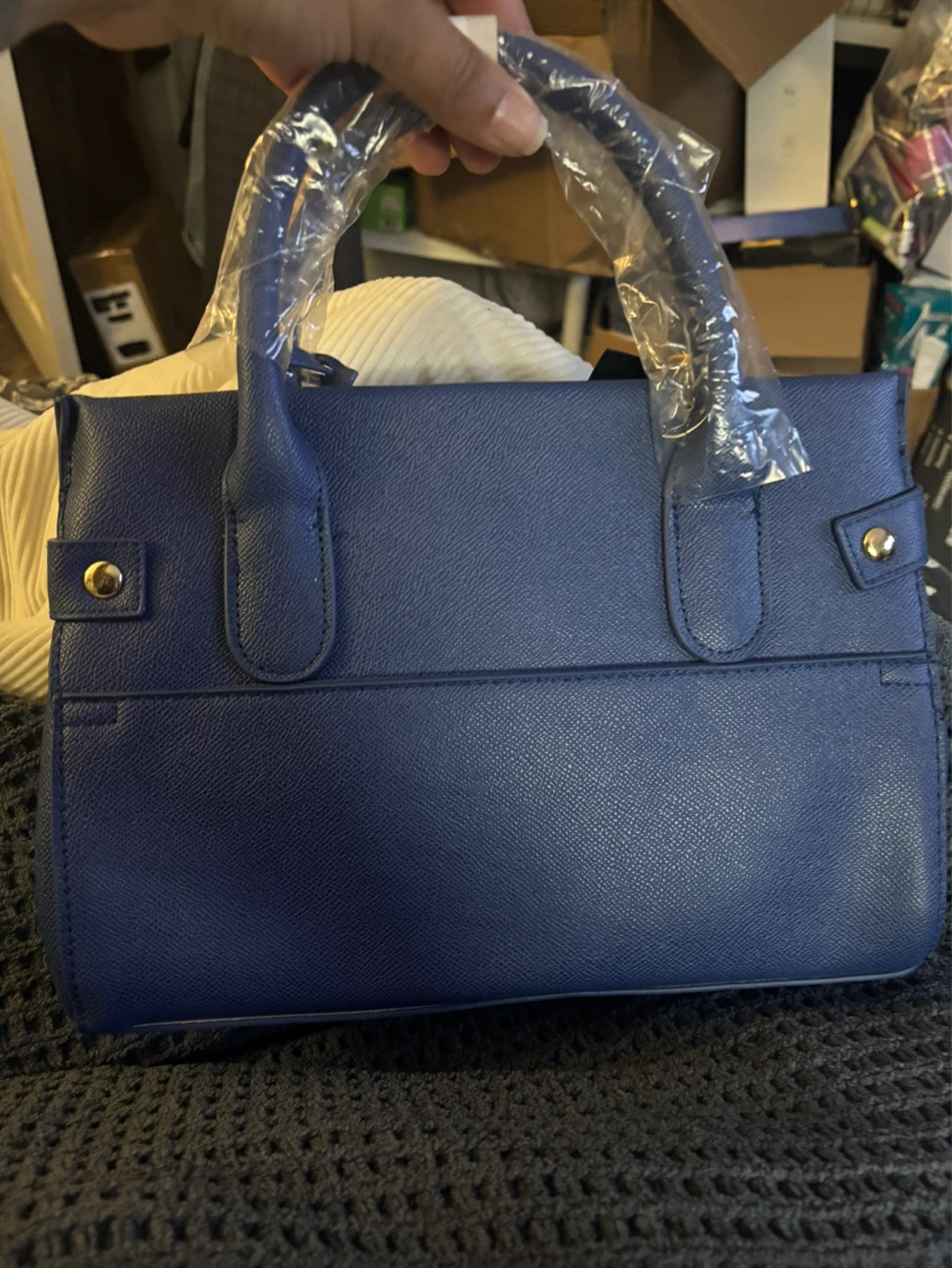 Bebe Galaxy Blue Satchel Handbag - photo 4