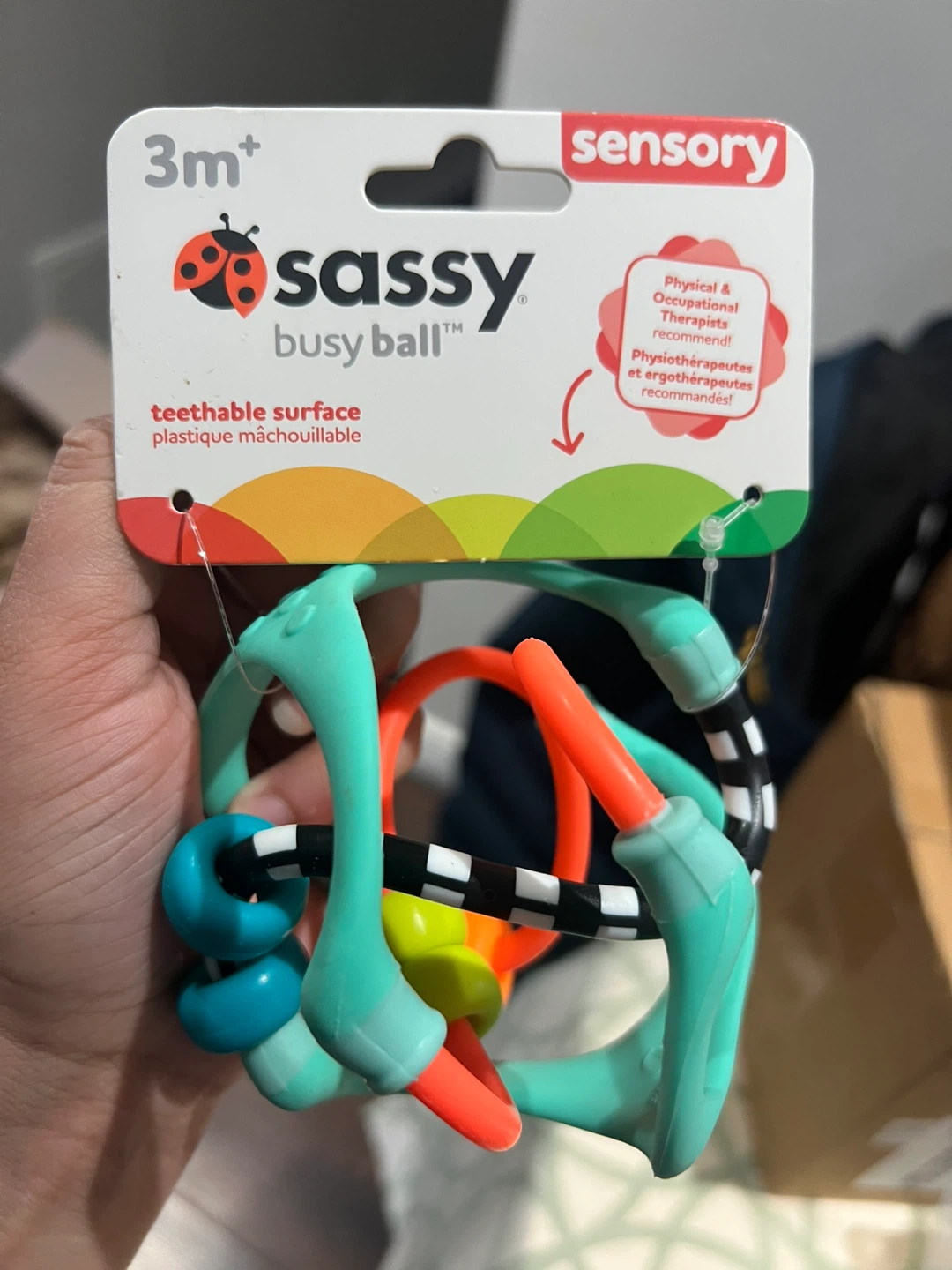 Sassy Busy Ball Teether Toy 3m+