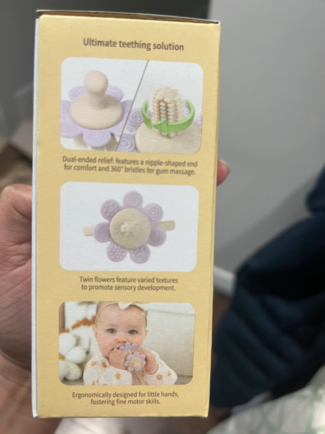 Haakaa Silicone Twin Flower Teether - Lavender - photo 2