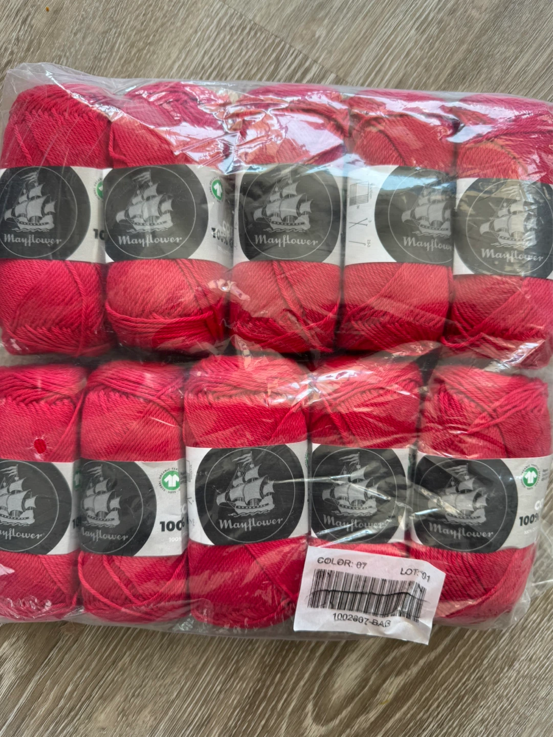 Mayflower Organic Cotton 8/4 Yarn - Red