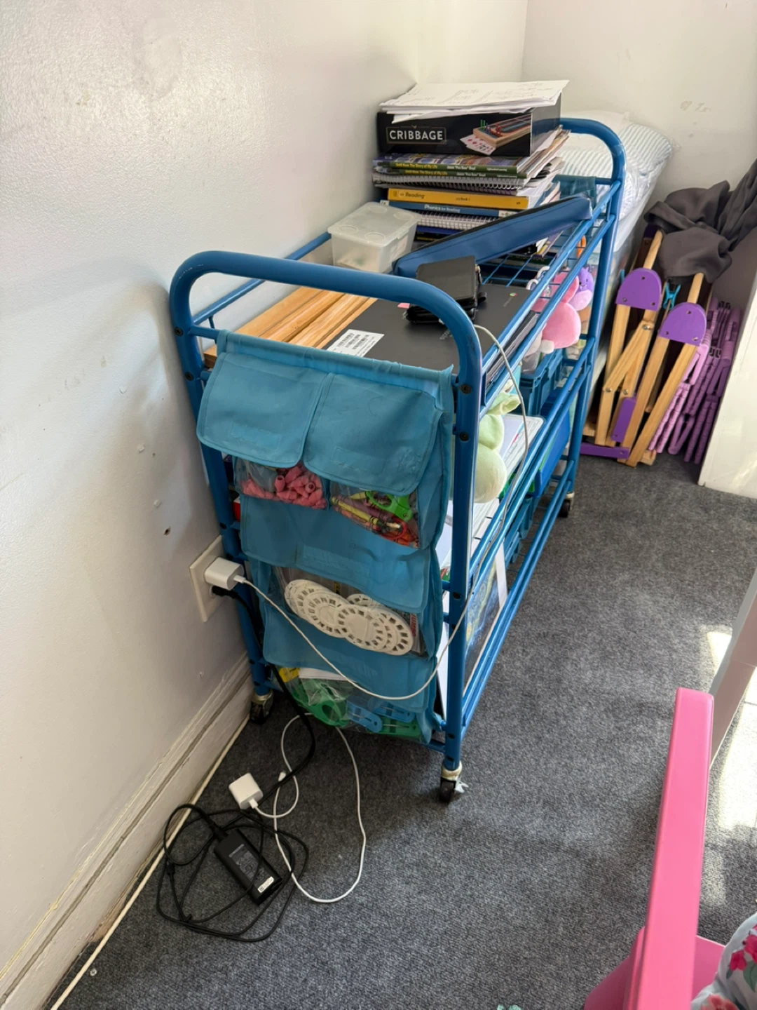 Cart w/2 side pocket organizers and 4 bins - photo 2